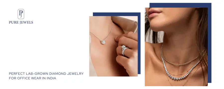 Lab diamond jewelry office wear